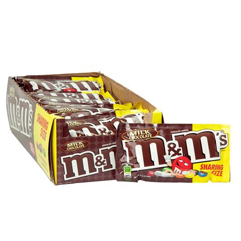 Mandms Plain Milk Chocolate Share Size 314 Oz Bag Nassau Candy