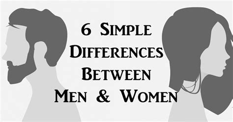 6 Simple Differences Between Men Women DavidWolfe