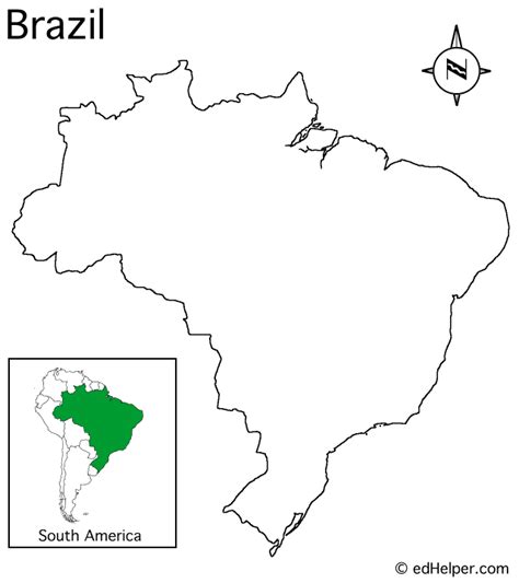 You can use our amazing online tool to color and edit the following brazil coloring pages. Brazil Outline Map | HS: Around the World | Pinterest