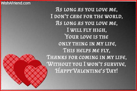 As Long As You Love Valentines Day Poem