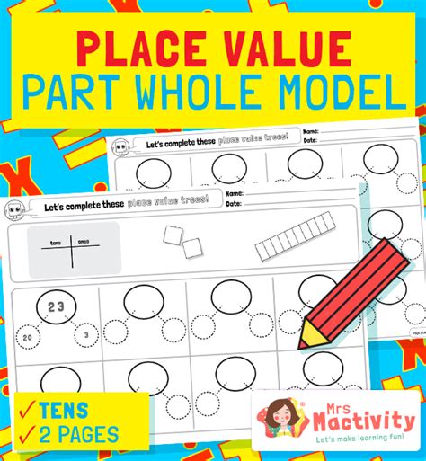 Tens And Units Part Whole Model Template Part Whole Model Eyfs Ks1