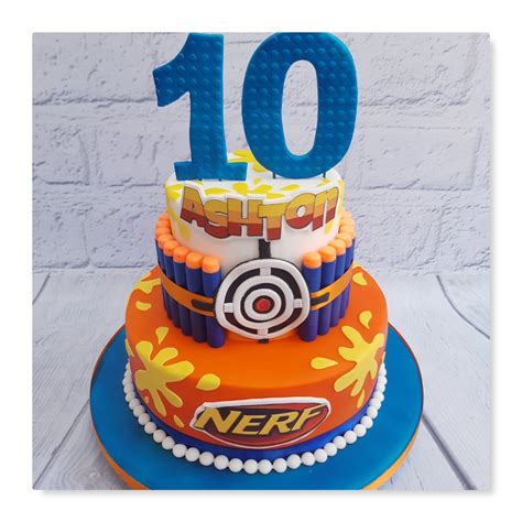 Nerf Wars Birthday Party Cake Battle Archery