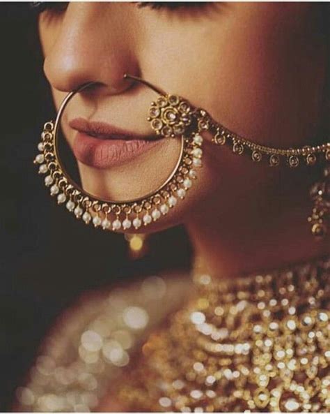 📌imsadiyakhan Bridal Accessories Jewelry Bridal Nose Ring Indian