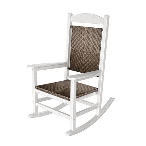 You will find a variety of different styles, types, and colors to fit your patio, porch, lawn, and garden seating. POLYWOOD White/Cahaba Recycled Plastic Woven Seat Outdoor ...