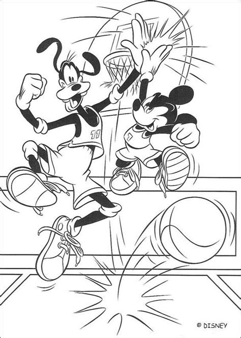 Goofy And Mickey Coloring Pages