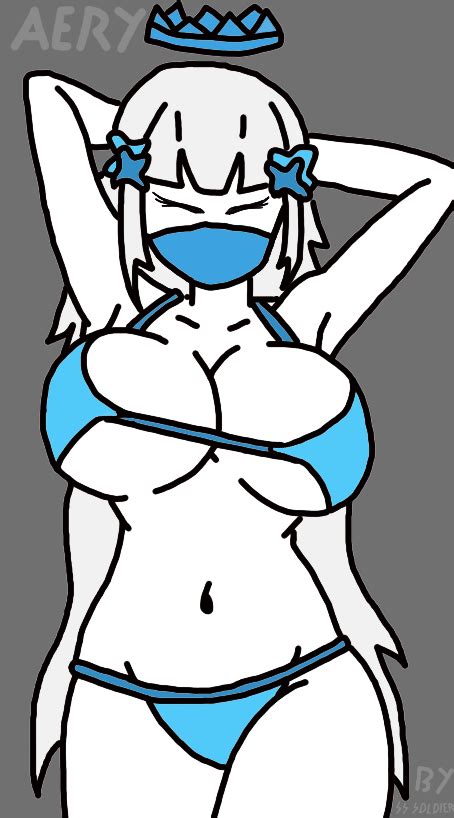 rule 34 1girls aery easy gg artist request bedwars easy gg big breasts blue bikini crown