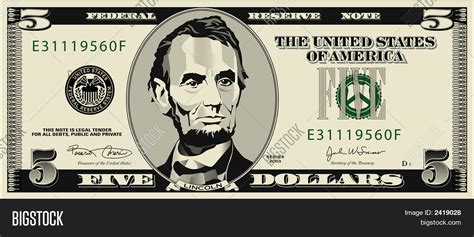 Five Dollareps Vector And Photo Free Trial Bigstock