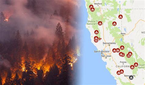 Northern California Fires Map