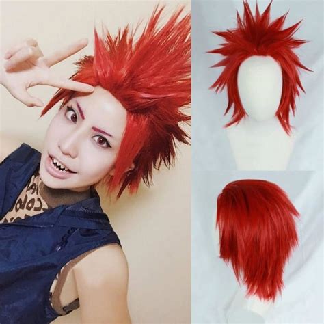 My Boku No Hero Academia Eijirou Kirishima Short Red Cosplay Wig