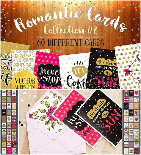 60 Romantic Cards Set Free Download