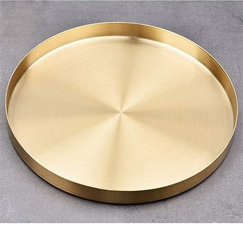 Zodifevi Gold Round Trays 12 Inch Large Round Gold Serving