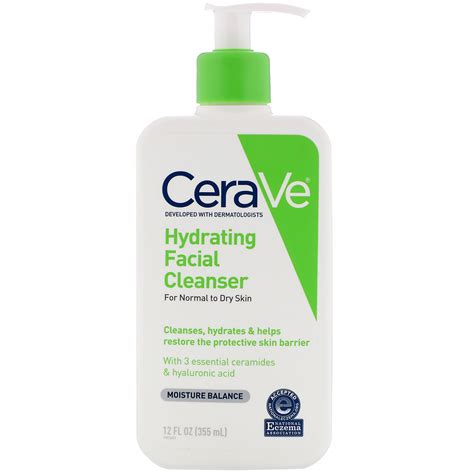 Cerave Hydrating Facial Cleanser 12 Fl Oz 355 Ml Iherb