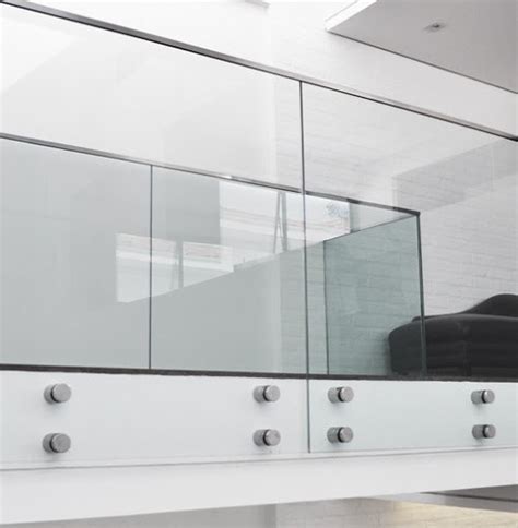 panel top stand off tuffen glass handrail or balcony for offices material grade 304 at rs