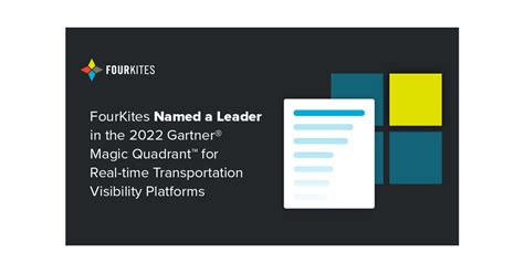 Fourkites Uitgeroepen Tot Leider In Het Gartner Magic Quadrant