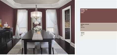 Three bestselling reds — benjamin moore hodley red, sweet rosy brown, and boston brick — are all very similar. Benjamin Moore 2014 Red Dining - Interiors By Color