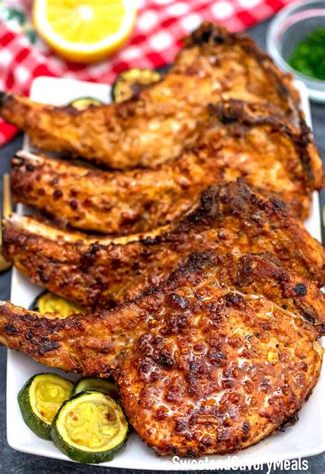 Air Fryer Pork Chops Easy Bone In Air Fried Pork Chops Sandsm