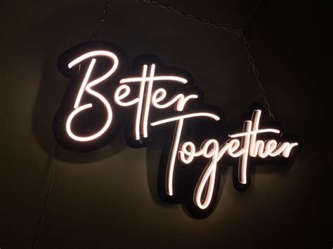 Better Together Neon Sign Wedding Neon Sign Home Decor Led Etsy