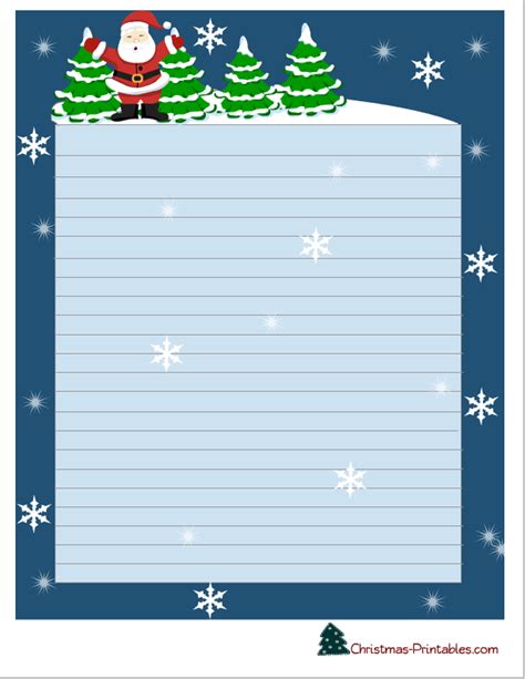 Free Printable Christmas Stationery Writing Paper Letter Pad