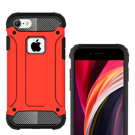 Military Defender Shockproof Case For Iphone 8 7 Se Red