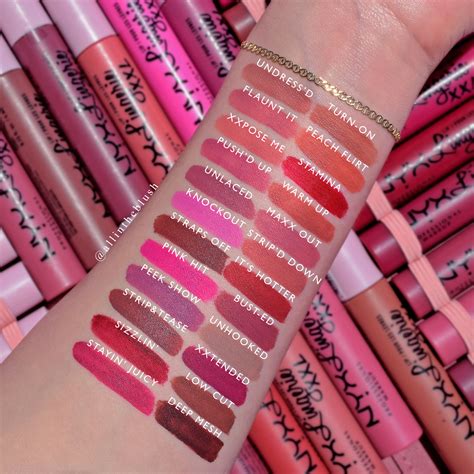 Review And Swatches Of The Nyx Cosmetics Lip Lingerie Xxl Matte Liquid