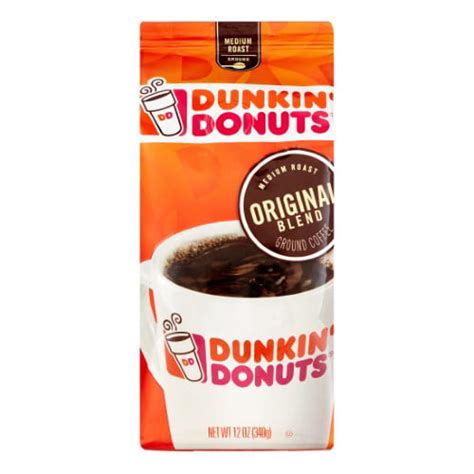 Dunkin Donuts Medium Roast Ground Coffee Original Blend 12 Oz