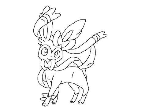 Sylveon Lineart By Zillapokegirl On Deviantart Pokemon Coloring Pages