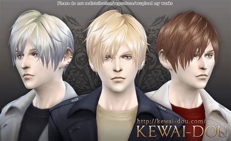 Sims 4 Hairs ~ Kewai Dou Contemporary Hairstyle 3kan4on