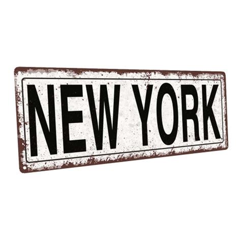 Custom New York City New York Sign Rustic Hand Made Vintage Etsy