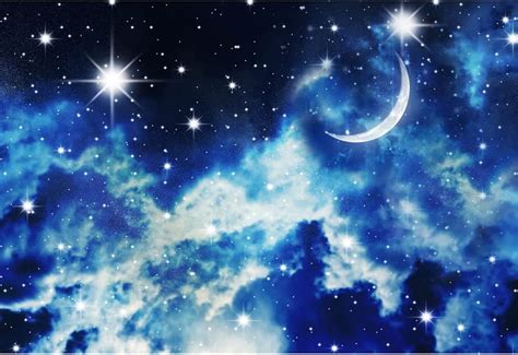 Yeele 10x8ft Starry Night Sky Backdrop Moon Star Cloud