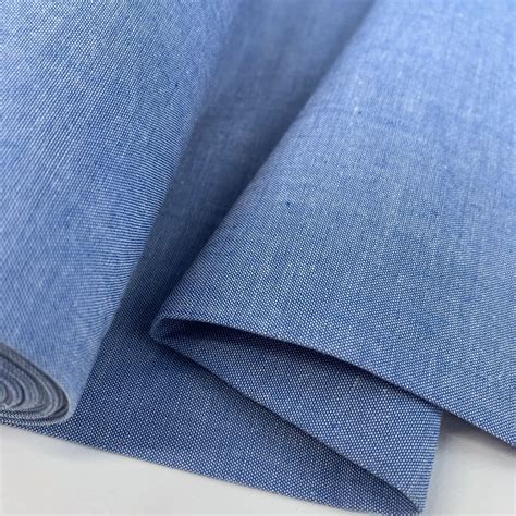 Lightweight 100 Cotton Dress Fabric Finest Chambray Blue