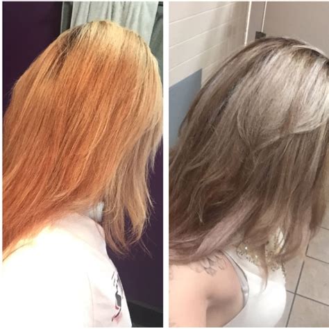 Wella Toner Chart Before And After Toning Hair Using Wella Toners T14 Has Blue In It Which