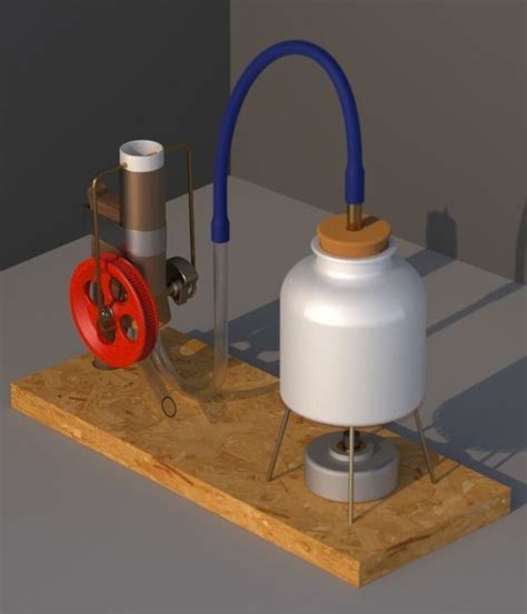 Simple Steam Engine Free 3d Model Cgtrader