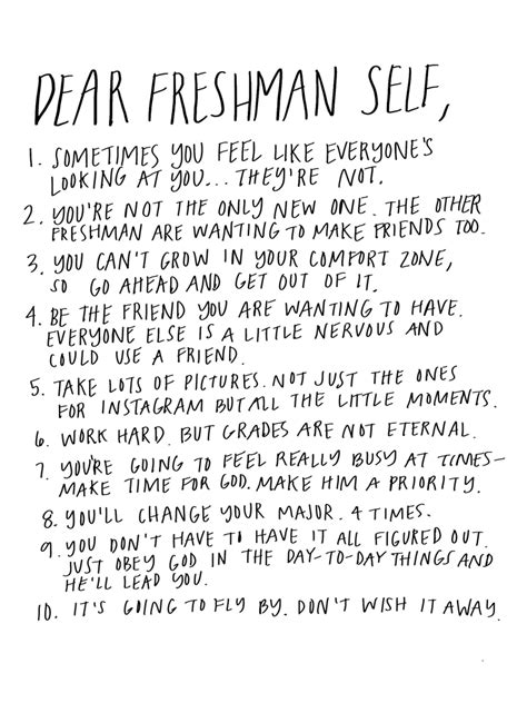 Dear Freshman Self