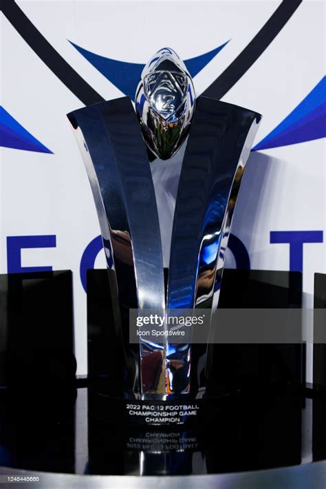 Detail View Of The Pac 12 Championship Trophy During The Pac 12 News