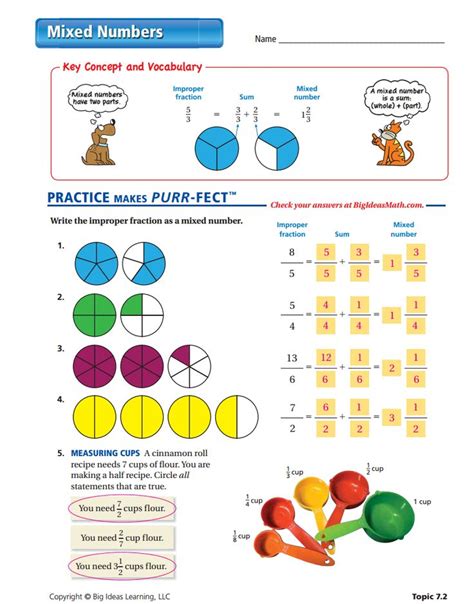 Math-aids Mixed Numbers On A Number Line Worksheets Answers