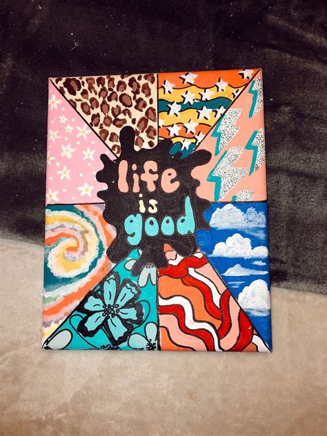 Life Is Good In 2020 Diy Canvas Art Small Canvas Art Mini Canvas Art