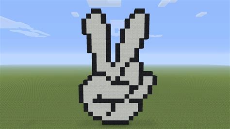 Minecraft Pixel Art Peace Sign Pixel Art Minecraft Pixel Art Pixel