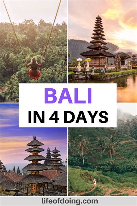 4 Days In Bali Itinerary Guide For Your First Visit Asia Travel Bali Travel Guide Travel