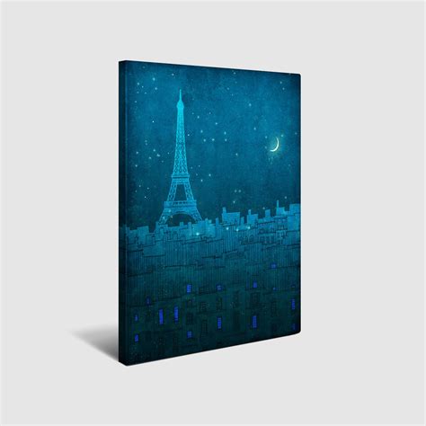 The Eiffel Tower In Paris Paris Canvas Print Ready To Hang Etsy