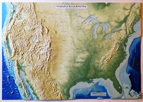 Raised Relief Map Of The Usa Relief Map Usa Map Us Map