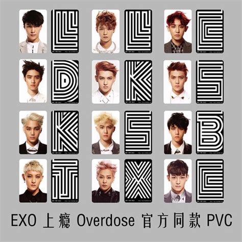 Youpop Kpop Exo Exo K Exo M Overdose Album Pvc Plastic Card 2016 Hot