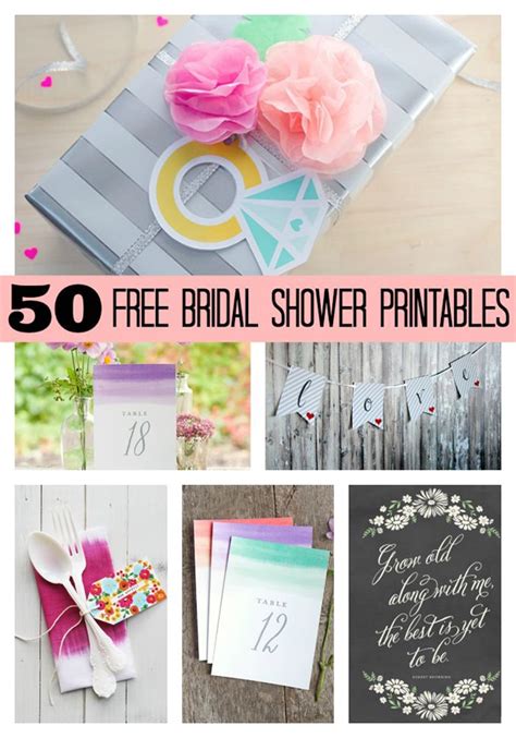 50 Free Bridal Shower Printables Pretty My Party