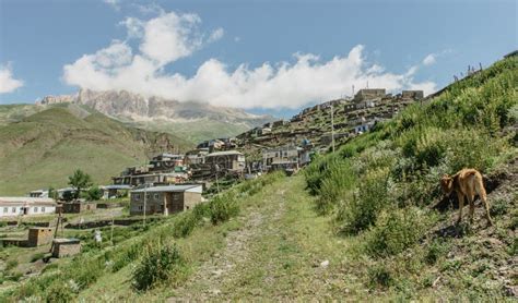 Khinaliq An Ancient Caucasian Village Located High Up In The Mountains