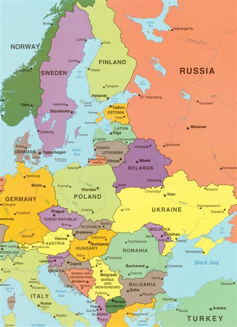 Printable Maps Of Europe