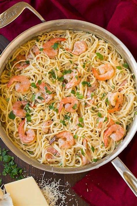 One Pan Creamy Parmesan Linguine With Shrimp Cooking Classy