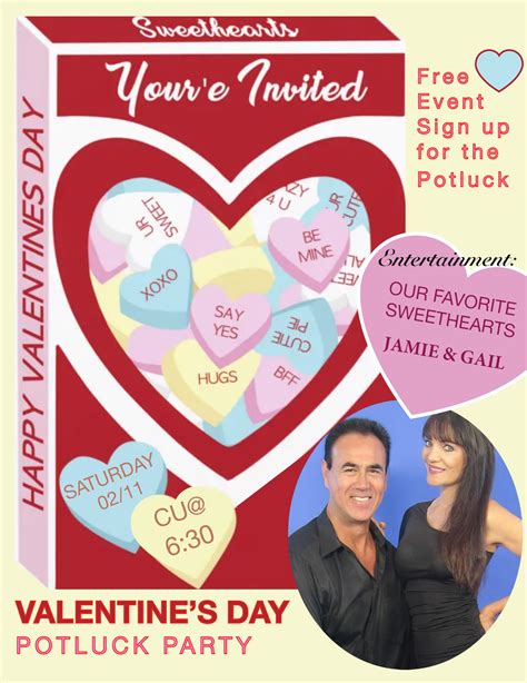 Valentines Day Potluck Party Malibou Lake Events
