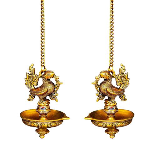 Brass Hanging Diya Decorative Lamp Brass Hanging Diyas Online