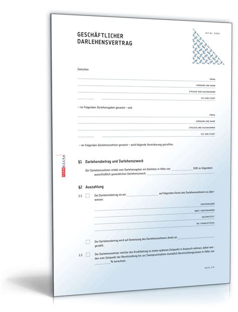 Kundigungsschreiben vorlagen muster fur vertrage auf stern de : Geschäftlicher Darlehensvertrag | Muster zum Download
