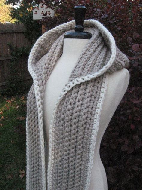 Knit Hooded Scarf Pattern Free