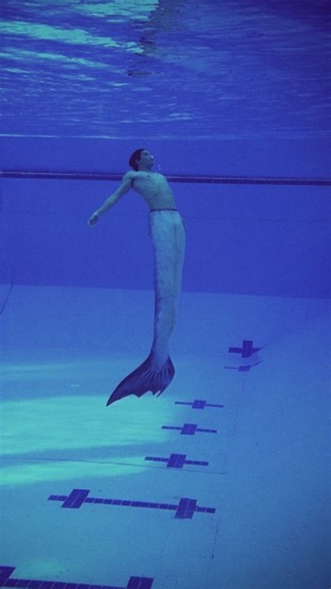 a mako merman training in a pool mako mermaids realistic mermaid realistic mermaid tails